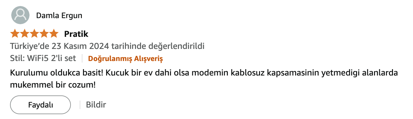 Kullanıcı Yorumu