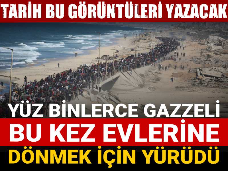yuz binlerce gazzeli bu kez evlerine donmek icin yurudu tarih bu goruntuleri yazacak NXTuAVdA